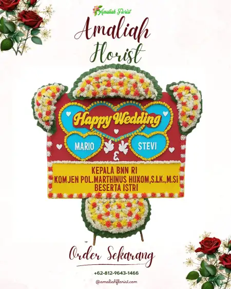 Papan Bunga Pernikahan Kanggime